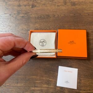 Hermès Ivory and Gold enamel Bangle